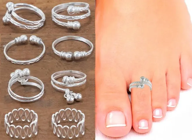 German Toe Ring For Women (4 Pair Combos)