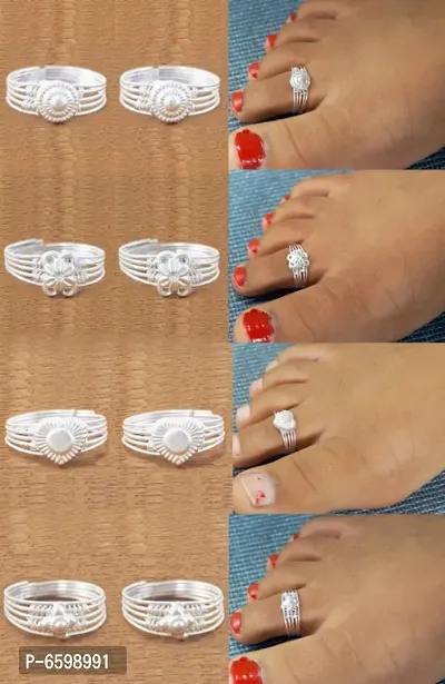 Buy GIVA 92.5 Sterling Silver Stylish Lattice Toe Rings Online At Best  Price @ Tata CLiQ