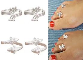 Traditional Adjustable Toe Ring For Girls / Women 2 Pair-thumb2