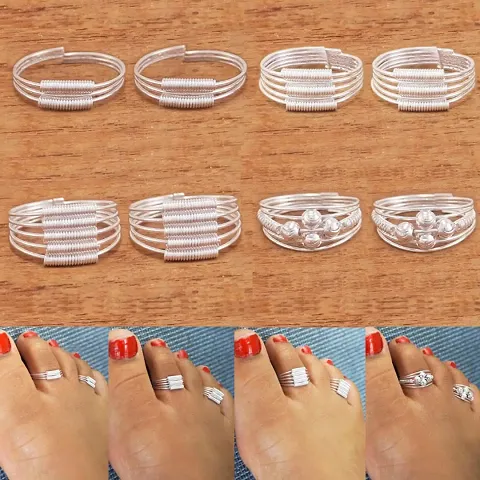 German beautiful Women Toe Ring (4 Pair Combo)