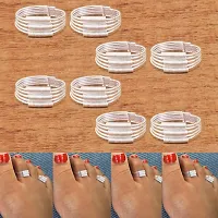 German Silver beautiful Women Toe Ring (4 Pair Combo)-thumb3