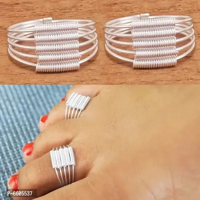 Traditional Adjustable Toe Rings For Girls / Women