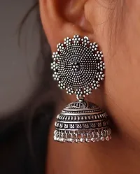 Handmade Silver Plated Jhumka Jhumki Earrings-thumb1