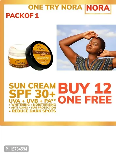 nora sunscreen cream SPF 30+ UVA + UVB + PA** • Whitening • Moisturising • Anti Aging • Sun Protection • PACK OF 1-thumb0