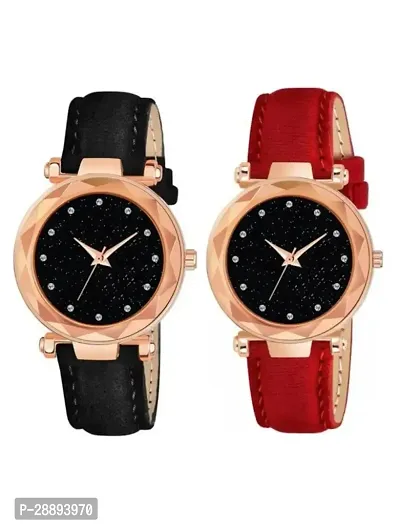 Vtrack  Stylish Analog Watch For Women Multicoloured Pack Of 2-thumb0