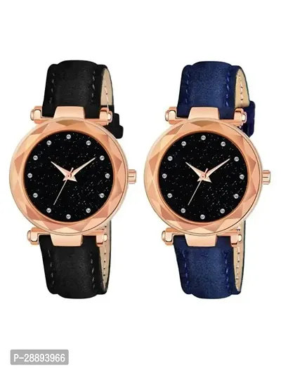 Vtrack  Stylish Analog Watch For Women Multicoloured Pack Of 2