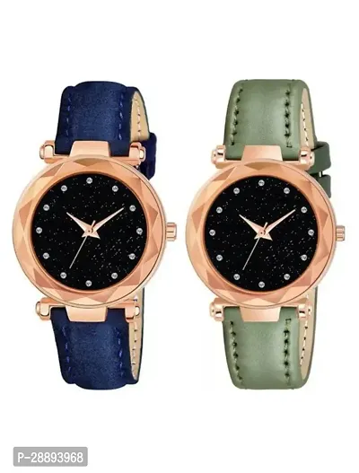 Vtrack  Stylish Analog Watch For Women Multicoloured Pack Of 2