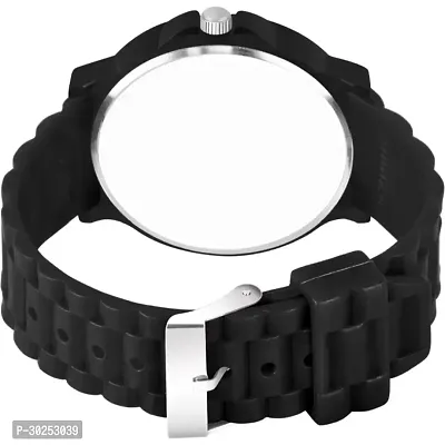 Vtrack New Trending Speed Breaker Belt Big Chex Dial All Black Watch For Men  Boys-thumb3