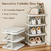 Omsai Enterprise Plastic Portable Shoe Rack For your home, Office, 4Layer Plastic Shoe Rack Foldable Shoe Rack (4 Layer Shoe Rack ) Pack of 1-thumb3