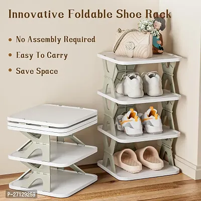 Omsai Enterprise Plastic Portable Shoe Rack For your home, Office, 4Layer Plastic Shoe Rack Foldable Shoe Rack (4 Layer Shoe Rack ) Pack of 1-thumb4