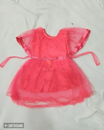 Stylish Pink Net Frocks For Girl