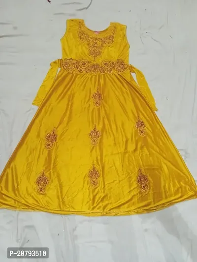Stylish Yellow Cotton Frocks For Girl