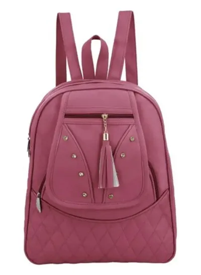 Fancy Solid PU Backpacks