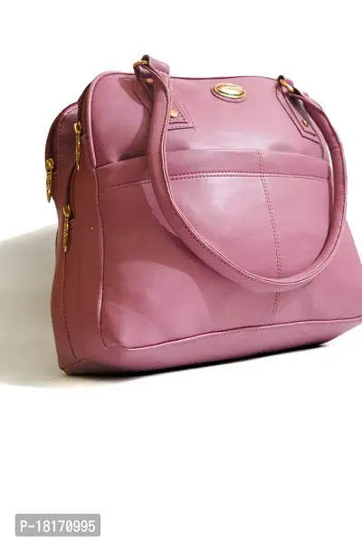 Stylish Pink Artificial Leather Sling Bags For Women-thumb0