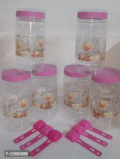Useful Plastic Storage Jars- Pack Of 6
