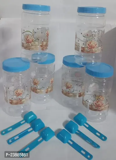 Useful Plastic Storage Jars- Pack Of 6
