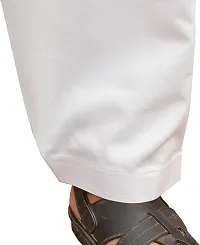 Classic White Cotton Solid Pyjama For Men-thumb3