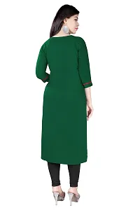 Women's Rayon Regular Long Fit Kurtis (Green Dark, XX-Large)-thumb4