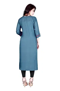 Women's Rayon Handwork Long Fancy Kurtis-thumb4