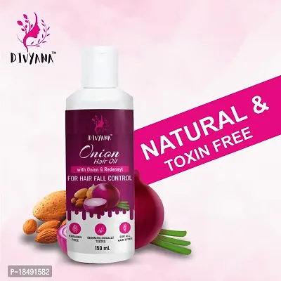 DIVYANA Onion Hair Oil For Hair Growth With Onion  Redensyl For Hair Fall Control - 150Ml-thumb3