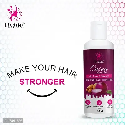 DIVYANA Onion Hair Oil For Hair Growth With Onion  Redensyl For Hair Fall Control - 150Ml-thumb4