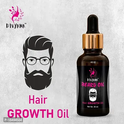 DIVYANA  Beard  Hair Growth Oil for thicker, longer beard | For patchy, uneven beard | Beard Oil for fast beard growth | Natural Hair Oil 30ml-thumb0