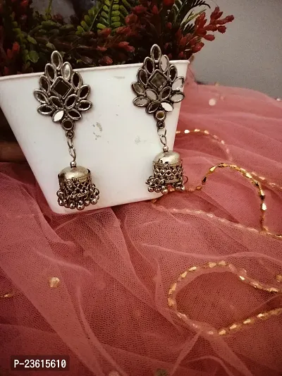 MIRROR JHUMKA EARRING