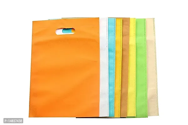 D Cut Cotton Cloth Carry Bag, Shopping Bag, Gift Bag, ECO Friendly Bag, Reusable Carry Bag Hand Bag Pack of 100 Grocery Bags Colors May Vary As Per Stock.