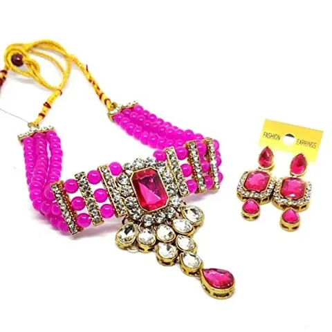 Diva Stylish Beautiful Coloring Jewellery Necklace Set