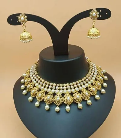 Stylish Alloy Pearl Jewellery Set For Women