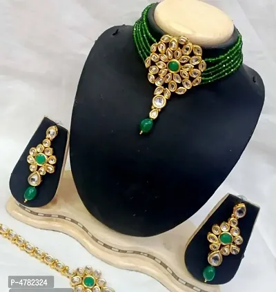 Trendy Kundan And Pearl Jewellery Set-thumb0