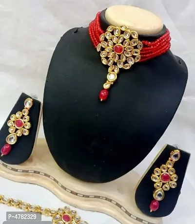 Trendy Kundan And Pearl Jewellery Set