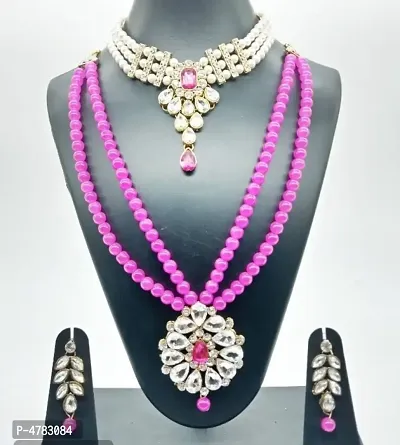 Diva Style  Trendy Jewellery Beautiful Necklace Set-thumb0