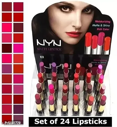 NYN Matte lipstick set of 24  (multicolor, 3.2 g)-thumb0