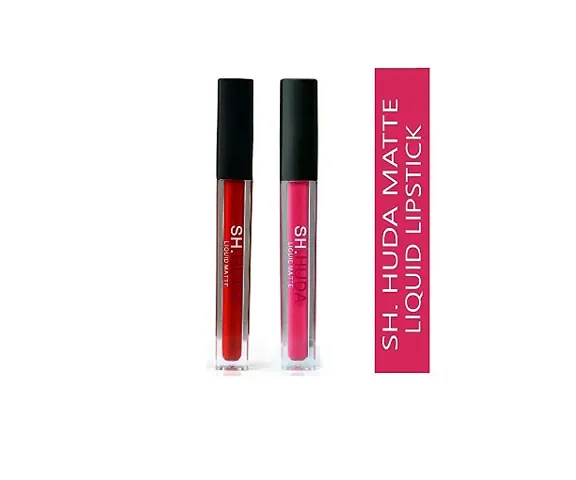 SH.HUDA Professional Makeup Beauty Soft Matte Lipsticks Combo Set of 2
