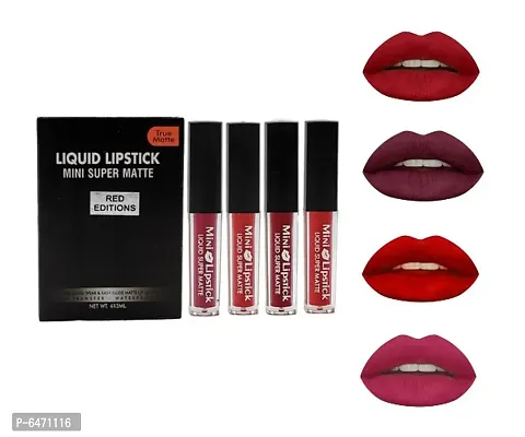 Mini Matte Liquid Lipstick Set Of 4 For Girls L Makeup Lips
