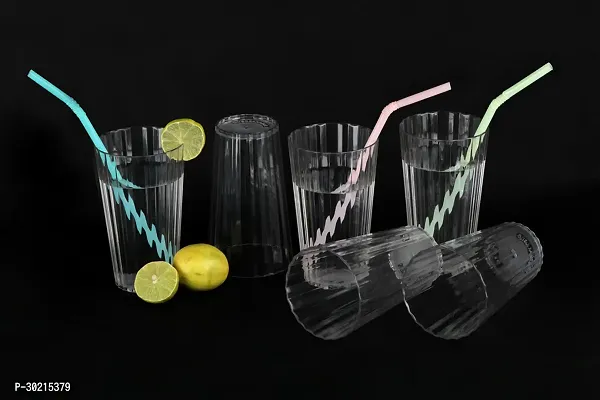 Plastic Unbreakable Glass Set Use For Water, Juice, Pack Of 6-thumb2