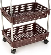 Classic 3 Layer Trolley With Handle-Brown-thumb1