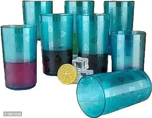 Plastic Unbreakable Glass Set Use For Water, Juice, Pack Of 8-thumb0