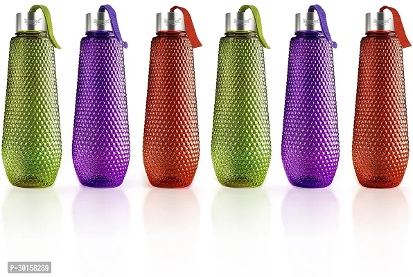 Useful Plastic Bubble Shape Water Bottles- Pack Of 6