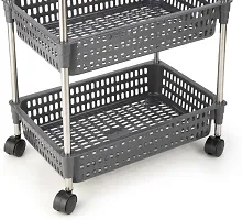 Classic 5 Layer Trolley With Handle-Grey-thumb3