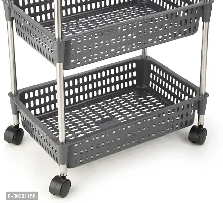 Classic 5 Layer Trolley With Handle-Grey-thumb4