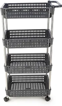 Classic 4 Layer Trolley With Handle-Brown-thumb1