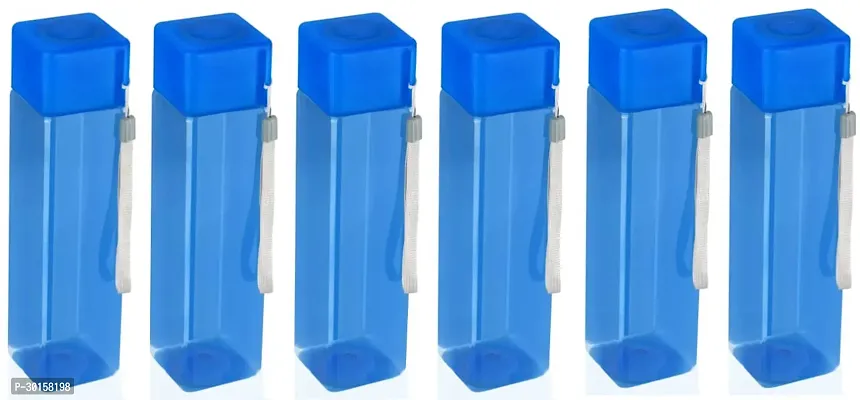 Useful Plastic Square Fridge Water Bottles- Pack Of 6-thumb0