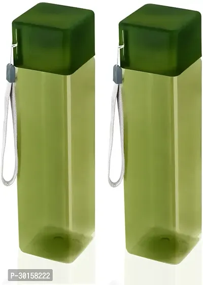 Useful Plastic Square Fridge Water Bottles- Pack Of 2-thumb0