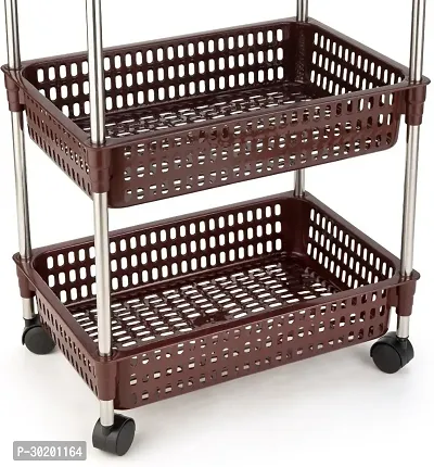 Classic 5 Layer Trolley With Handle-Brown-thumb4