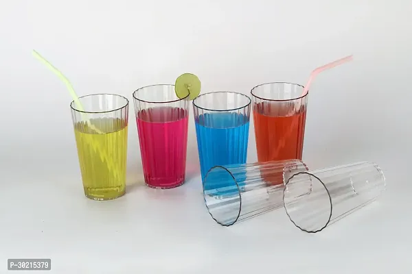 Plastic Unbreakable Glass Set Use For Water, Juice, Pack Of 6