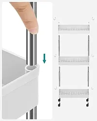 Classic Multipurpose Storage Trolley 3 Layer Grey-thumb2