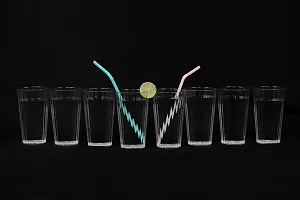 Plastic Unbreakable Glass Set Use For Water, Juice, Pack Of 8-thumb1