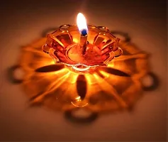 SORATH 12 Pieces 3D Reflective Shadow Diyas for Diwali Decoration Item | Diyas for Home Decoration | Dipawali Diya | Deepawali Decoration Diya bati Reflection Diya Set | Diya Light for Home Decoration-thumb1